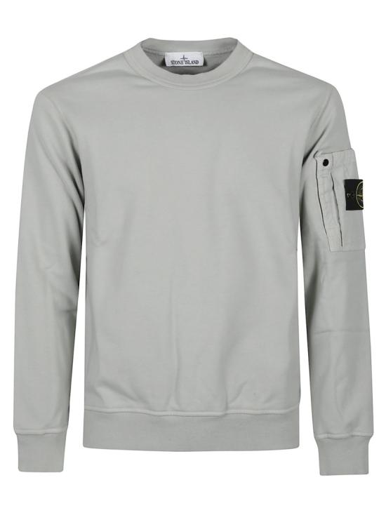 26SS 스톤 아일랜드 코튼 플리스 크루넥 스웨트셔츠 L1 S15 61000 19 S0410 White