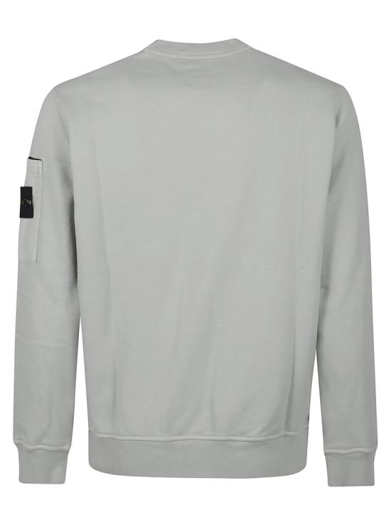 26SS 스톤 아일랜드 코튼 플리스 크루넥 스웨트셔츠 L1 S15 61000 19 S0410 White - STONE ISLAND