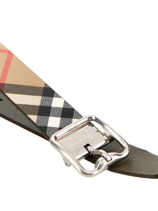 26FW 버버리 리버시블 B 버클 체크 레더 벨트 8092046A2021 Neutrals - BURBERRY