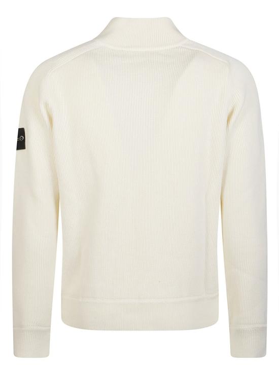 26SS 스톤 아일랜드 리브르 소프프 오가닉 코튼 쿼터 집 스웨처 L1 S15 51001 24 S00D8 White - STONE ISLAND