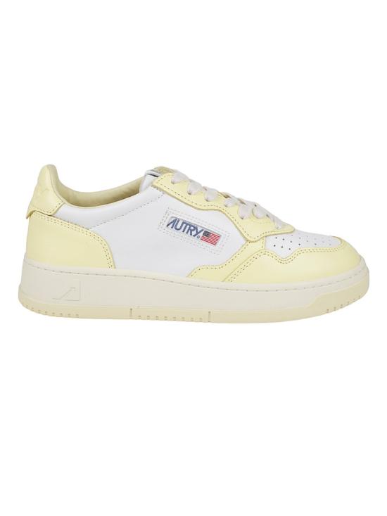 26SS 오트리 메달리스트 로우 레더 스니커즈 AULW WB63 White