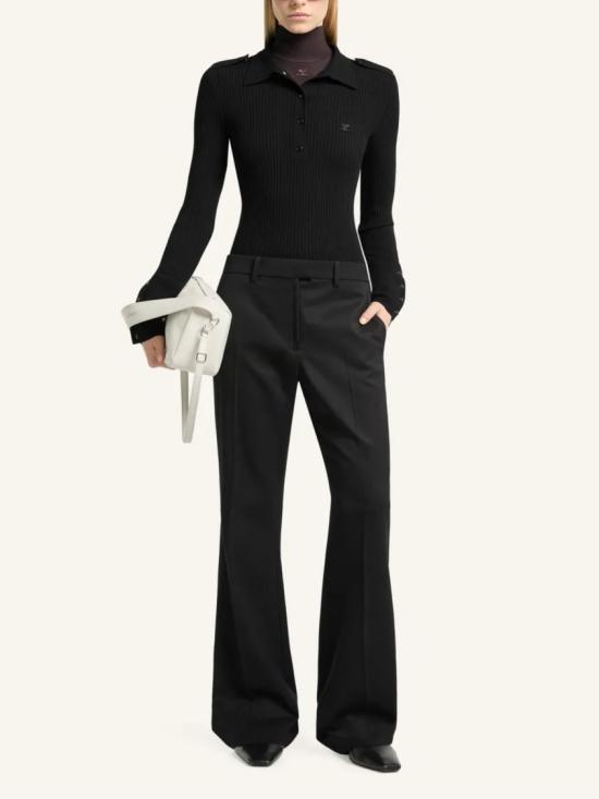 26FW 쿠레쥬 탑 326MPO072FI00019999 Black - COURREGES