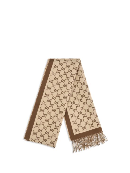 26FW 구찌 울 자카드 스카프 8355343G200 9865 BEIGE - GUCCI