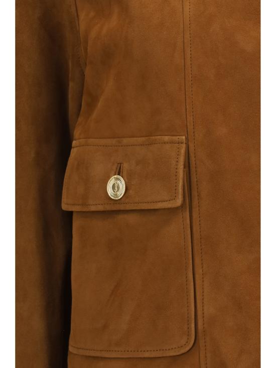 26FW 생로랑 자켓 876897YCUM2 2705 BROWN - SAINT LAURENT