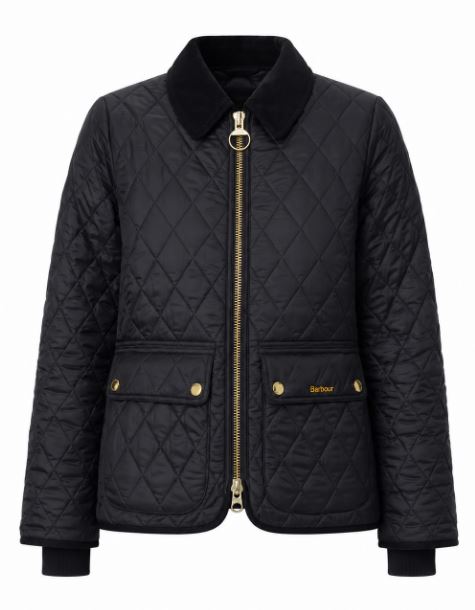 26FW 바버 비드넬 피티드 퀼티드 재킷 LQU1765 LQUBK91 NERO