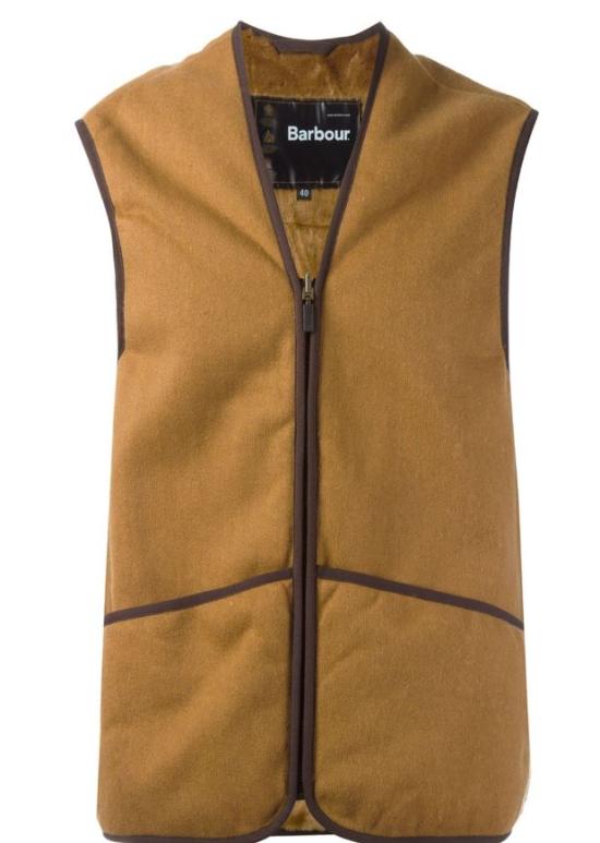  바버 웜 파일 웨이스트코트 집 인 라이너 MLI0004 MLI1BR31 BROWN