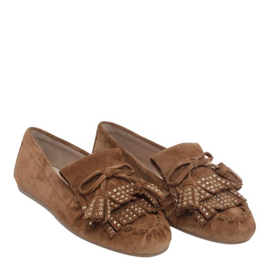 26FW 스튜어트 와이츠먼 로퍼 SO285 BARRY MOCCASIN SPDDOE BROWN - STUART WEITZMAN