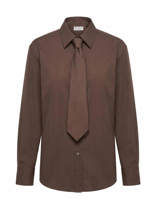 26FW 브루넬로 쿠치넬리 셔츠 M0091M3A56C8705 BROWN