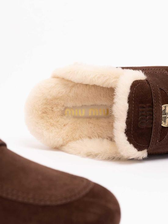 26FW 미우미우 뮬/슬리퍼 5D058EZ0GFD010F0003 DARK BROWN - MIU MIU