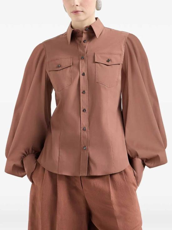 25FW 브루넬로 쿠치넬리 셔츠 M0091NM906C4182 DARK RED - BRUNELLO CUCINELLI