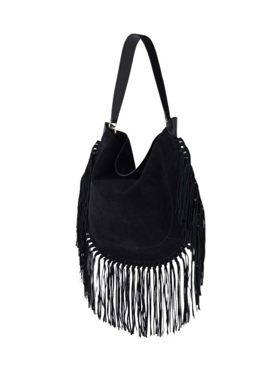 26FW 이자벨마랑 오스칸 프린지 디테일 스웨이드 호보백 PP0200FCC3C14M01BK BLACK - ISABEL MARANT