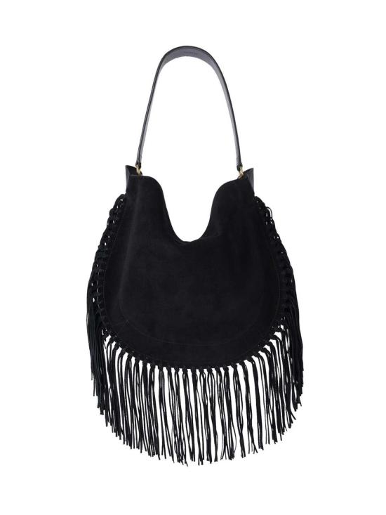 26FW 이자벨마랑 오스칸 프린지 디테일 스웨이드 호보백 PP0200FCC3C14M01BK BLACK - ISABEL MARANT