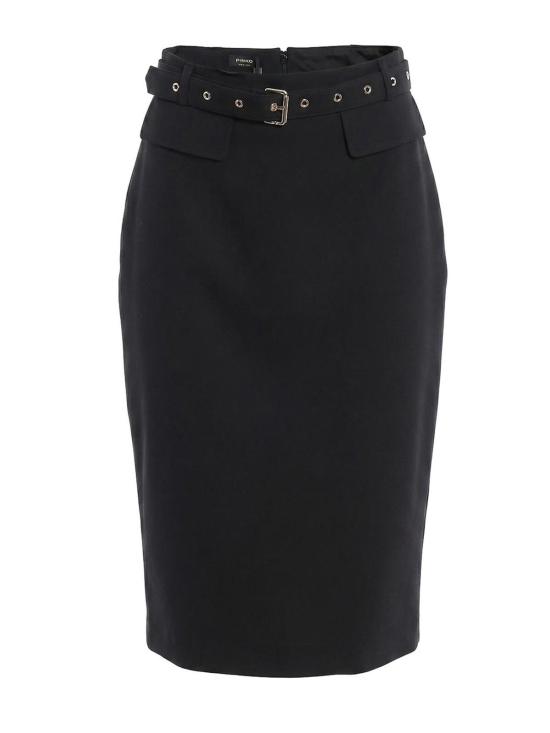 26FW 핑코 미디 스커트 107295A3DAZ99 Black