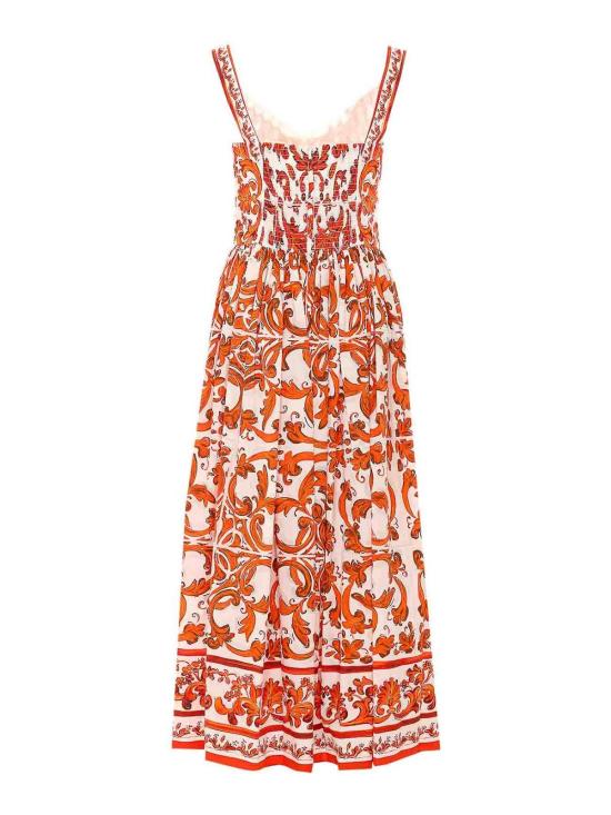 26FW 돌체앤가바나 미디 스커트 F6TTHTGDDRLS9000 Orange - DOLCE & GABBANA