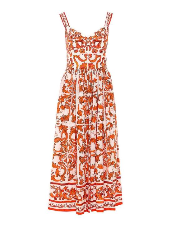 26FW 돌체앤가바나 미디 스커트 F6TTHTGDDRLS9000 Orange