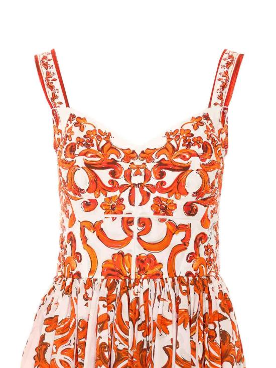 26FW 돌체앤가바나 미디 스커트 F6TTHTGDDRLS9000 Orange - DOLCE & GABBANA