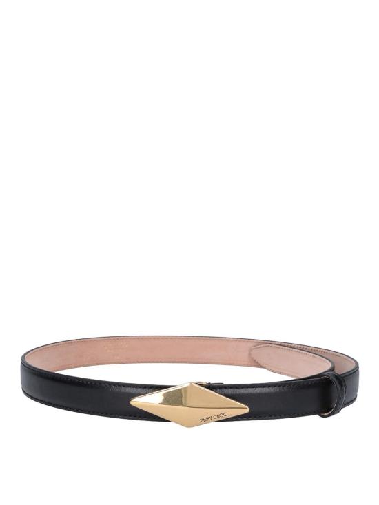 26FW 지미추 벨트 DIAMONDCLASPBELTTBNBLACKGOLD