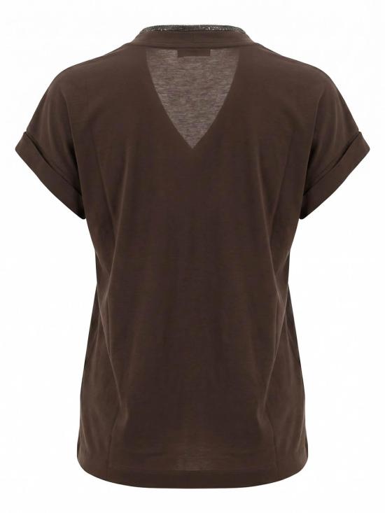 26FW 브루넬로 쿠치넬리 반팔 티셔츠 M0T18BD222C4211 Dark Brown - BRUNELLO CUCINELLI
