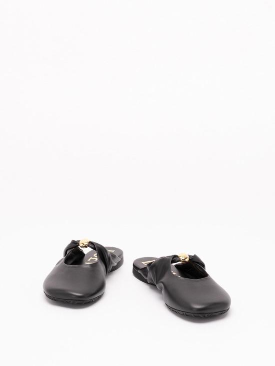 26FW 로에베 페블 소프트 나파 램스킨 뮬 L616465X861100 BLACK - LOEWE
