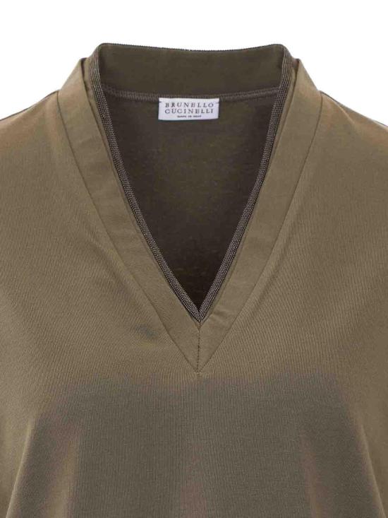 26FW 브루넬로 쿠치넬리 반팔 티셔츠 M0T18BD222C983 GREEN - BRUNELLO CUCINELLI