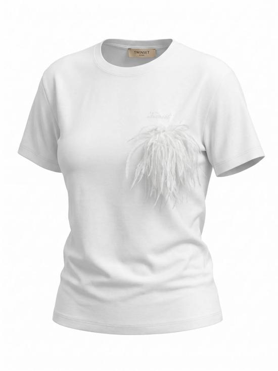 26FW 트윈셋 반팔 티셔츠 262TP230011271 WHITE - TWINSET