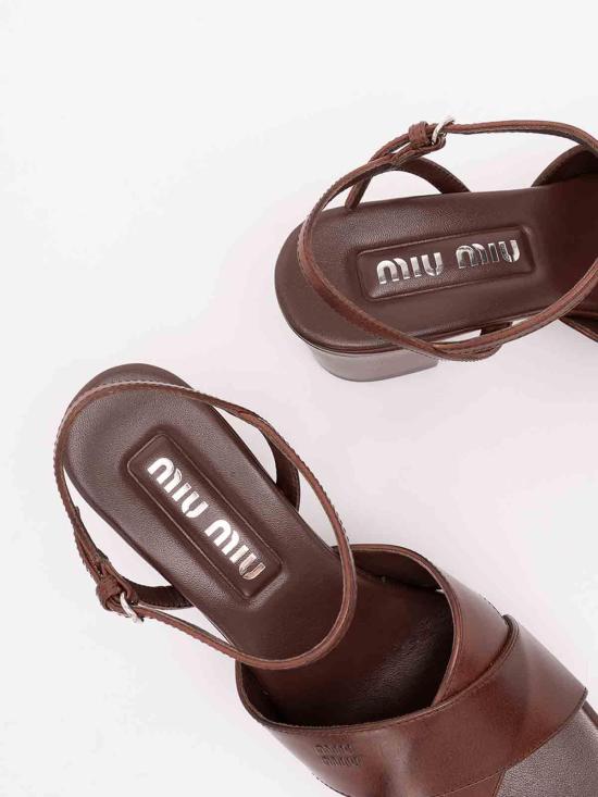 26FW 미우미우 샌들 5XP917V69F075F0201 BROWN - MIU MIU