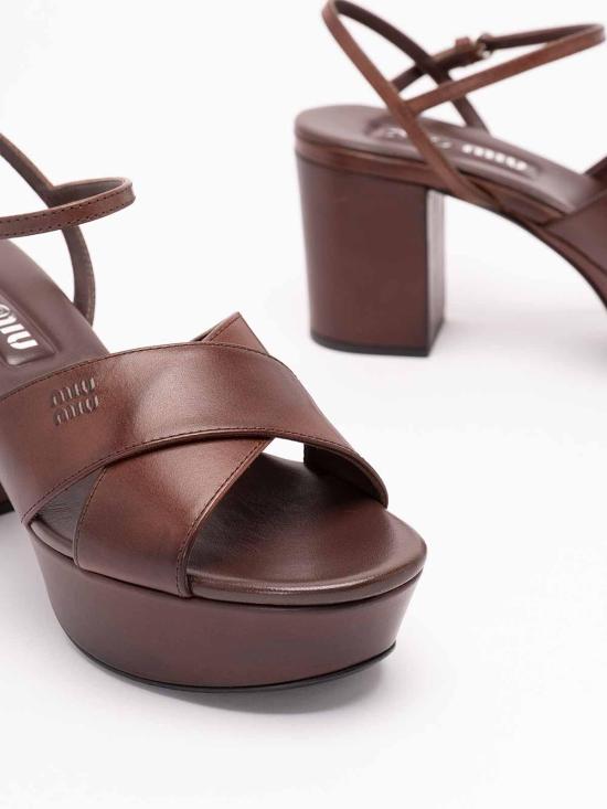 26FW 미우미우 샌들 5XP917V69F075F0201 BROWN - MIU MIU