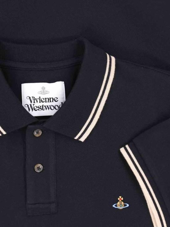 26FW 비비안웨스트우드 스크리블 체크 코튼 반팔 폴로 셔츠 2H01000YJ00AUN401 Black - VIVIENNE WESTWOOD