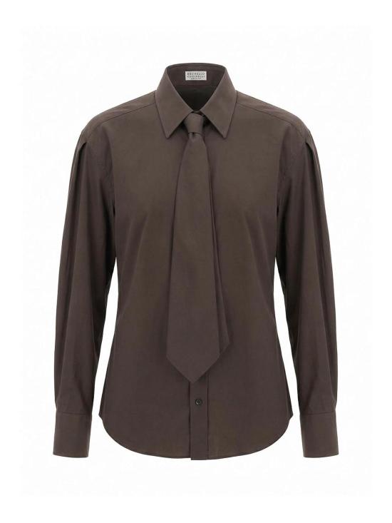 26FW 브루넬로 쿠치넬리 셔츠 M0091M3A46C8705 BROWN