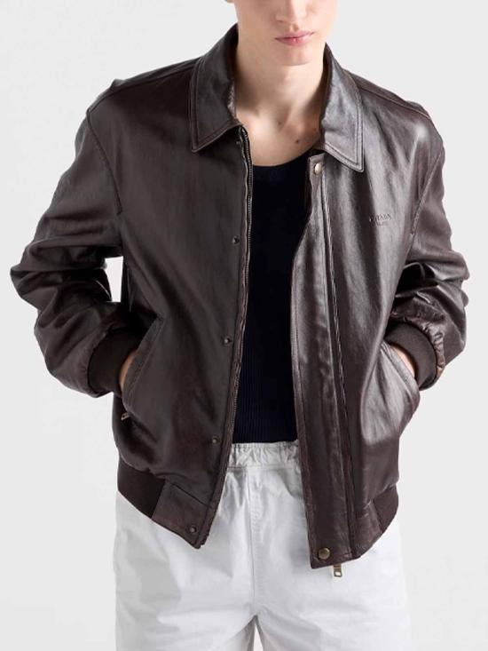 26FW 프라다 가죽 자켓 UPW62216ILSOOOF0003 Dark Brown - PRADA