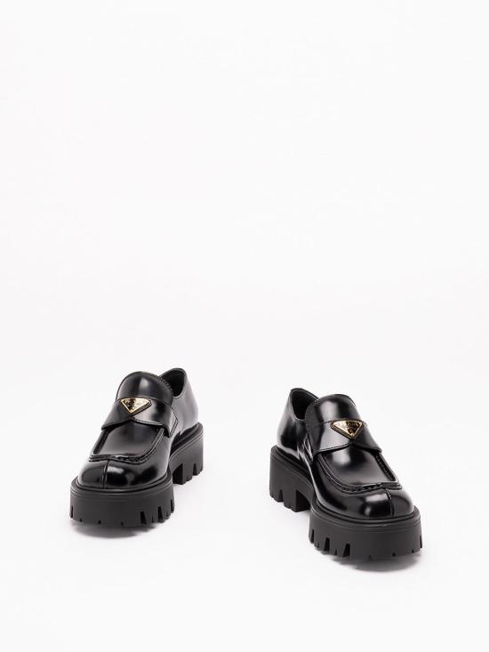 26FW 프라다 브러쉬드 레더 로퍼 1D185O055FB050F0002 BLACK - PRADA