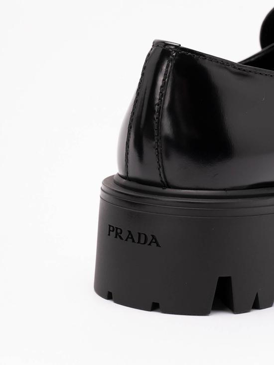 26FW 프라다 브러쉬드 레더 로퍼 1D185O055FB050F0002 BLACK - PRADA