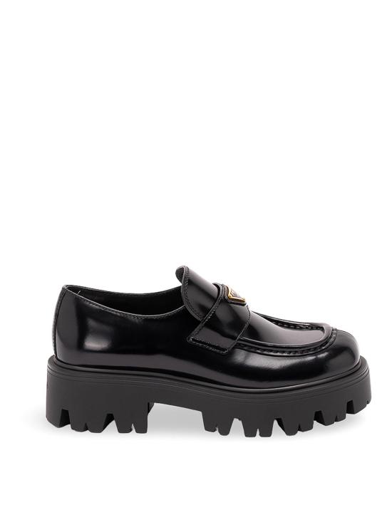 26FW 프라다 브러쉬드 레더 로퍼 1D185O055FB050F0002 BLACK