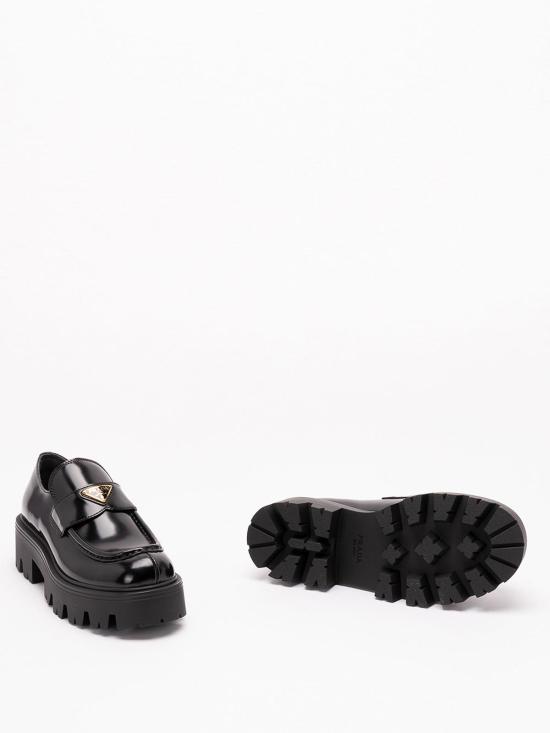 26FW 프라다 브러쉬드 레더 로퍼 1D185O055FB050F0002 BLACK - PRADA