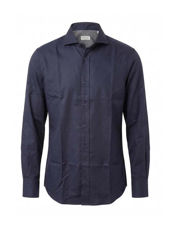 26FW 브루넬로 쿠치넬리 셔츠 MW6040627C063 DARK BLUE