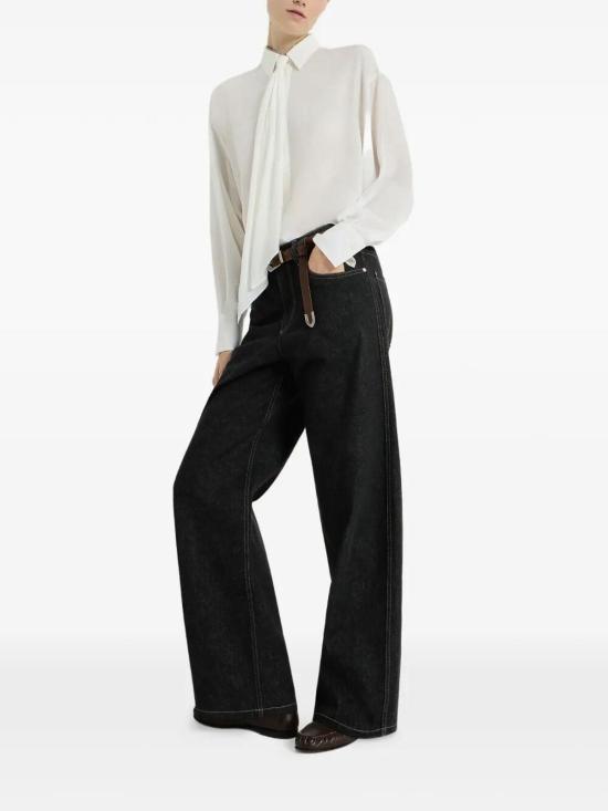 26FW 브루넬로 쿠치넬리 스트레이트 팬츠 ML134P4021C002 Black - BRUNELLO CUCINELLI