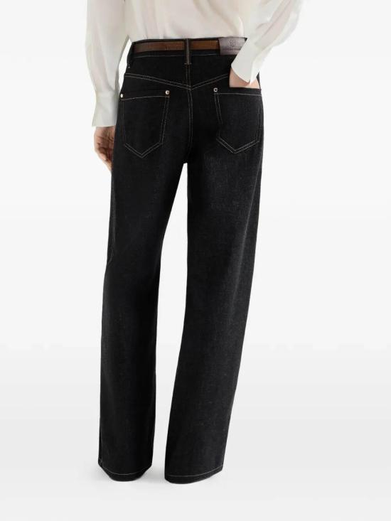 26FW 브루넬로 쿠치넬리 스트레이트 팬츠 ML134P4021C002 Black - BRUNELLO CUCINELLI