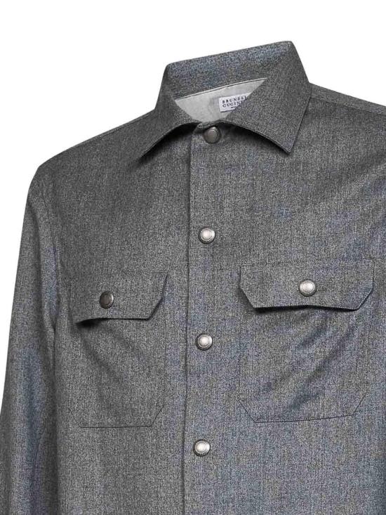 26FW 브루넬로 쿠치넬리 셔츠 MY6660721C002 GREY - BRUNELLO CUCINELLI