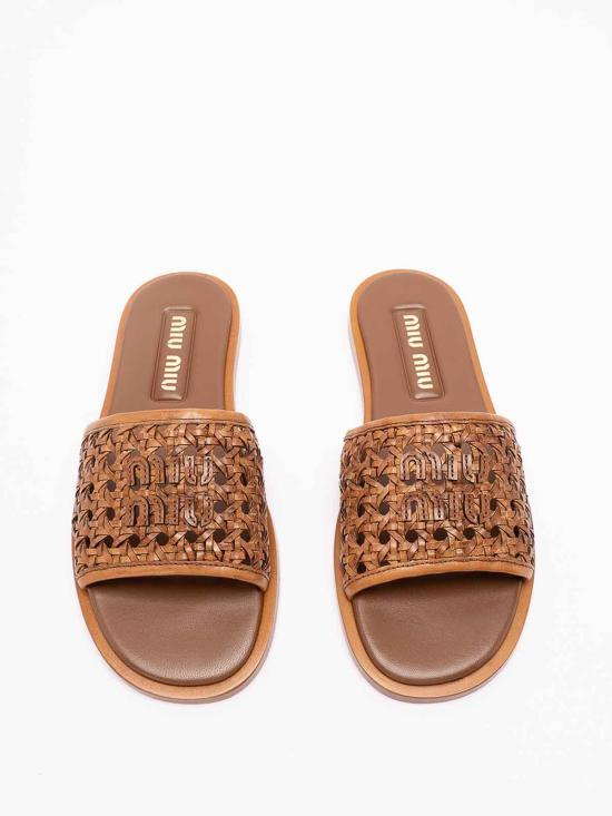 26FW 미우미우 샌들 5XX6823ZN7F005F0046 BROWN - MIU MIU
