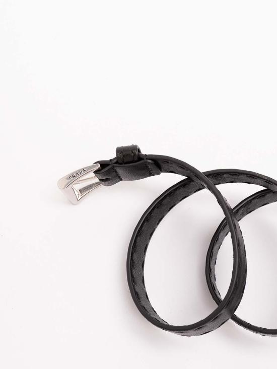 26FW 프라다 앤티크 레더 벨트 1CC7322ZQ4F0002 BLACK - PRADA