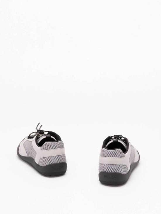 26FW 프라다 스피드락 레더 앤 메쉬 패브릭 스니커즈 2EE4683ZM0FG000F0031 GREY - PRADA