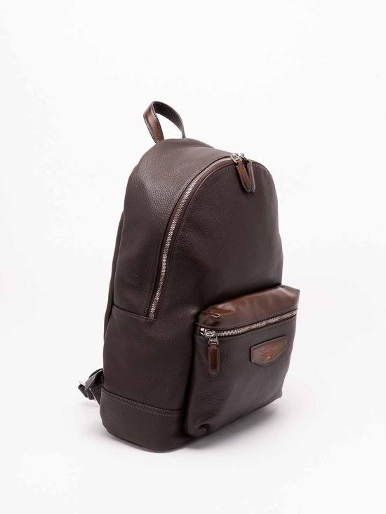 26FW 산토니 백팩 UIBBA3131TRAPMNT50 Dark Brown - SANTONI