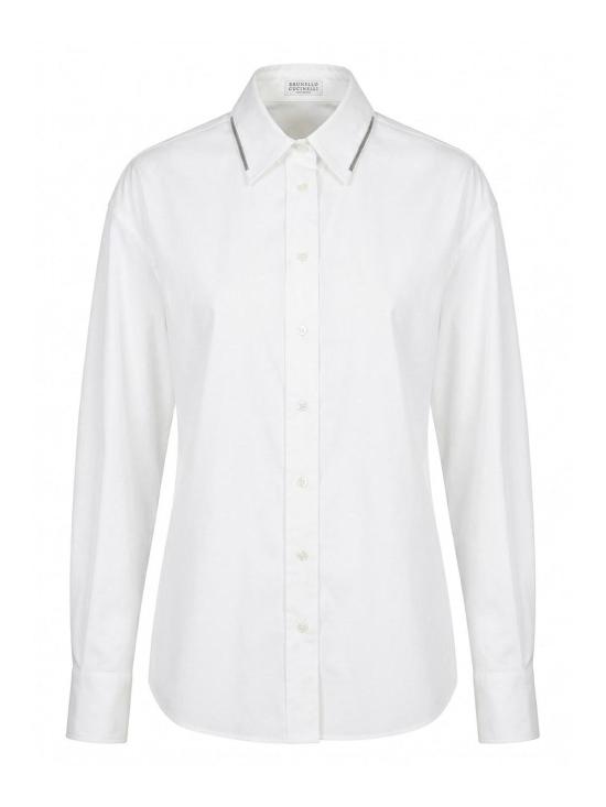 26FW 브루넬로 쿠치넬리 셔츠 M0091M1O06C159 WHITE