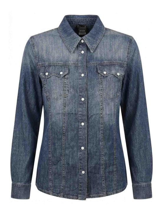 26FW 핑코 셔츠 107290A3HZPJC MEDIUM WASH