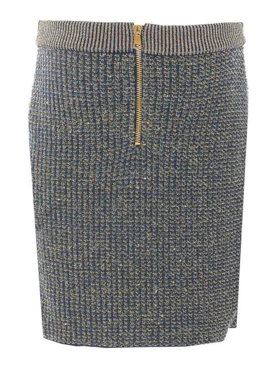 26FW 발망 미디 스커트 HF1LB004KK13SQH BLUE - BALMAIN