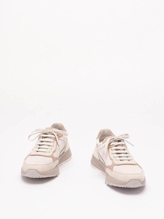 26FW 브루넬로 쿠치넬리 누벅 레더 스웨이드 러닝 스니커즈 MZUSNEO355CTG72 BEIGE - BRUNELLO CUCINELLI