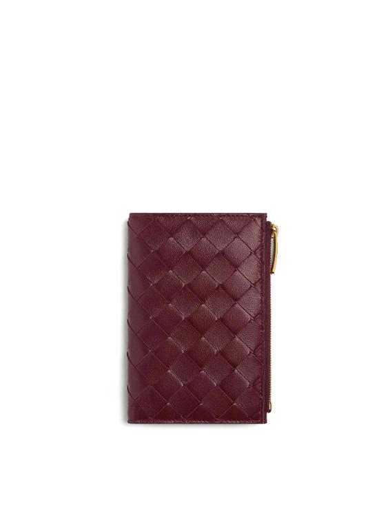 26FW 보테가베네타 인트레치아토 미디움 바이폴드 월렛 749940VCPP22247 BURGUNDY
