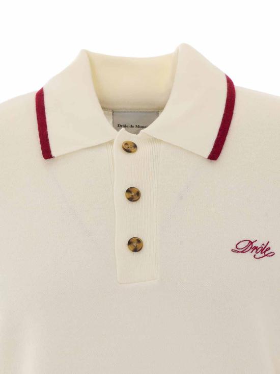 26FW 드롤드무슈 폴로 티셔츠 PO194WO007OW White - DROLE DE MONSIEUR