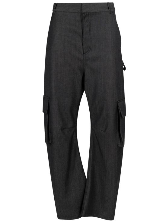 26FW 발렌시아가 유틸리티 울 카고 팬츠 A002AD TUT44 4100 DARK NAVY