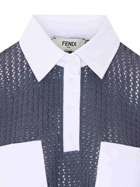 26SS 펜디 폴로 티셔츠 FZXE65AW4NF1W0R Grey - FENDI